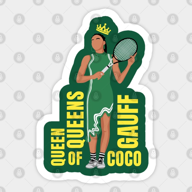 Coco Gauff Queen of Queens Sticker by mirailecs